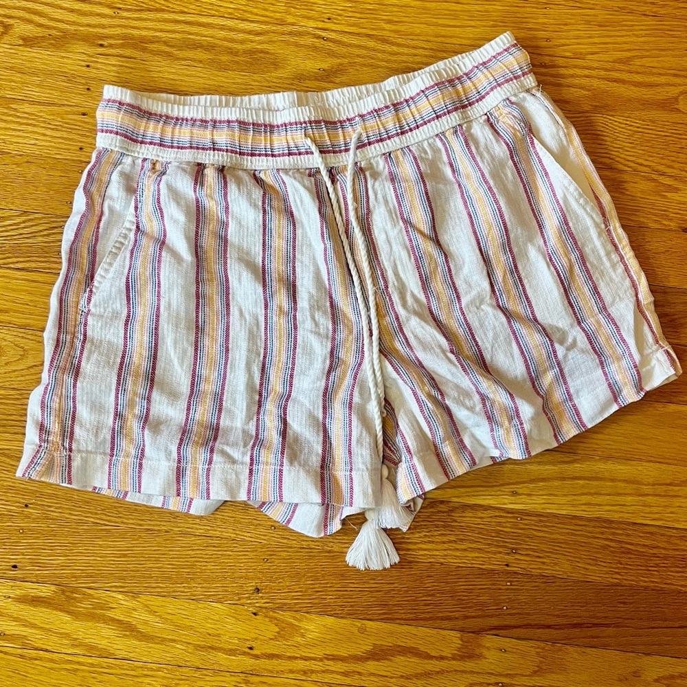 GAP White Shorts with Multicolor Stripes